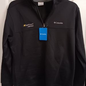 Columbia Brand Fleece Pullover Men's Size Medium Brand New W-Tags Black Color
